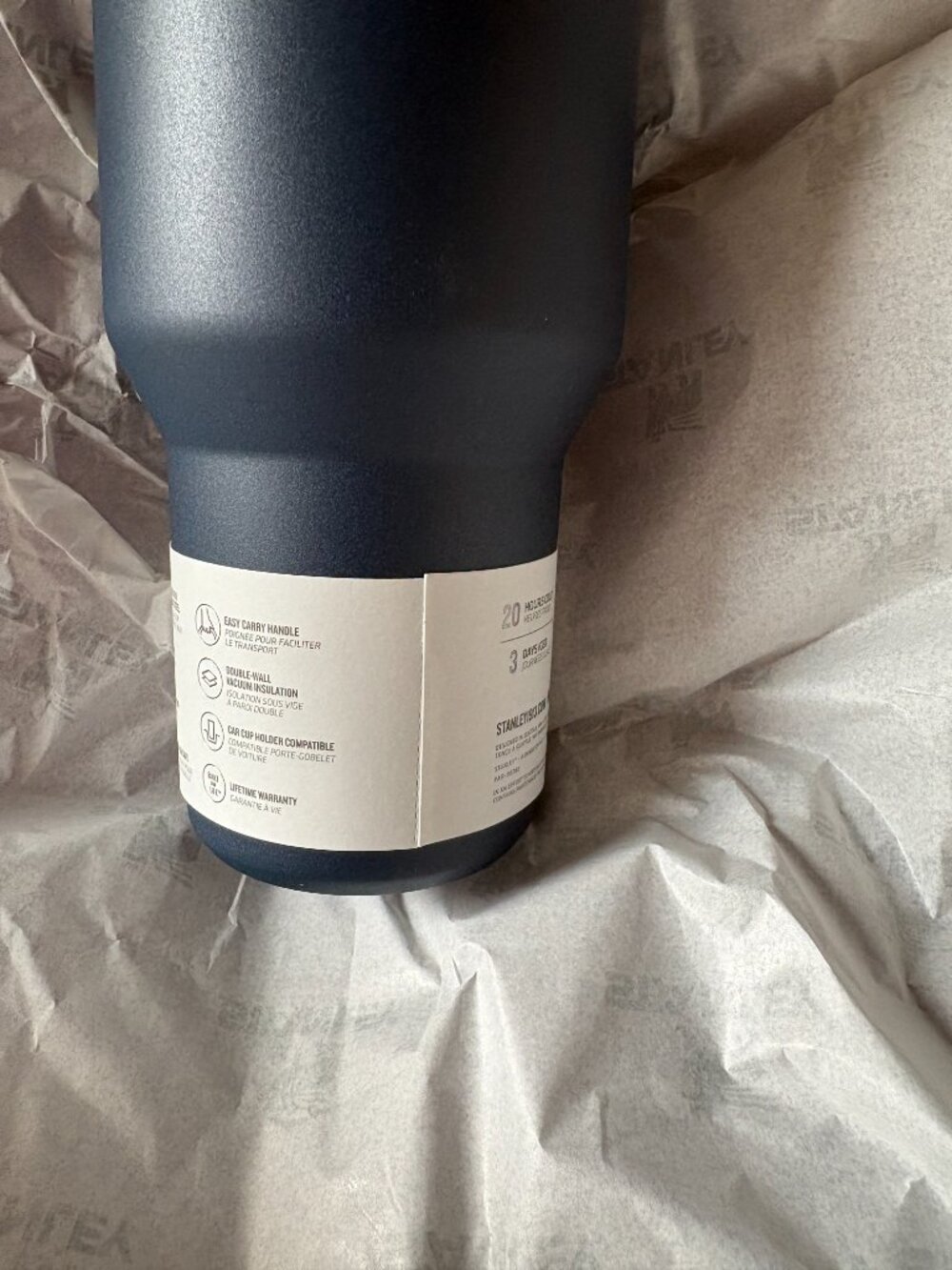 Stanley IceFlow Flip Straw Tumbler 40 oz Dark Navy Insulated NEW - Picture 6 of 8
